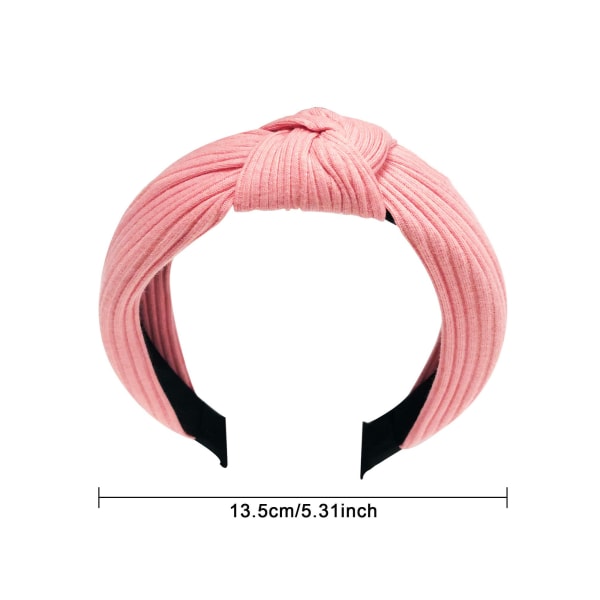 10st Kvinnor Pannband stickade Hårband Elastisk huvudinpackning
