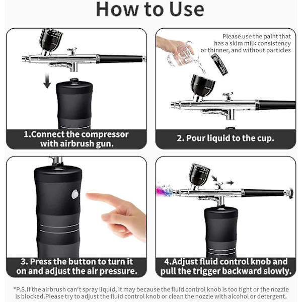 Airbrush Kit med kompressor