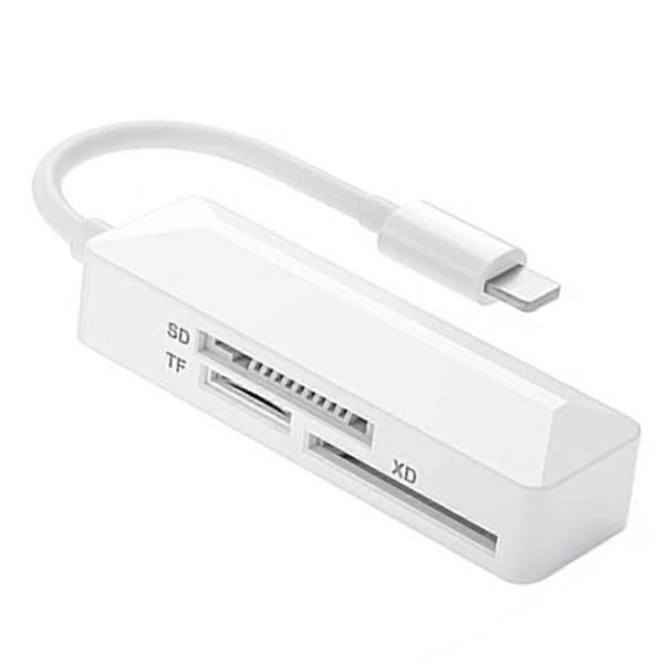3-i-1 interface til XD-kortlæser til XD-hukommelseskortadapter SD-kort XD-billedkortlæser til T—dt White