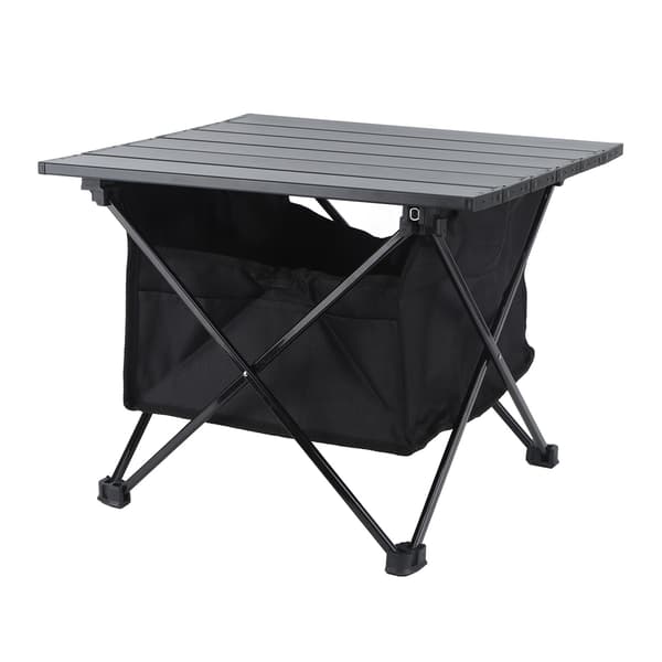 Foldbart campingbord i aluminium med stor opbevaringspose