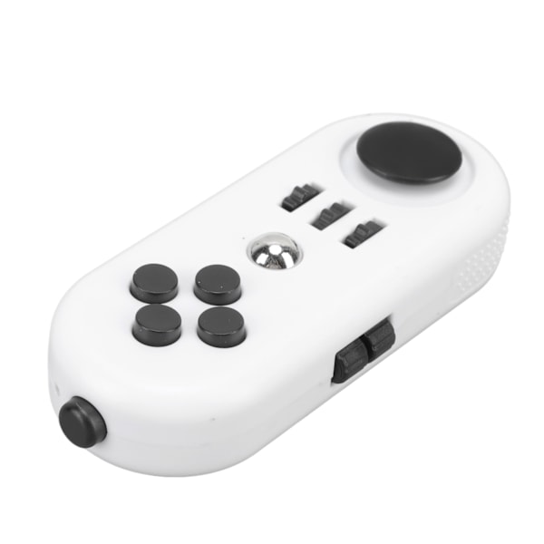 Sensorisk Fidget Controller Pad Bærbar EDC Legetøj til Angstlindring, Stressreduktion og Afslapning - Sæt med 5 i Hvid og Sort Black and white