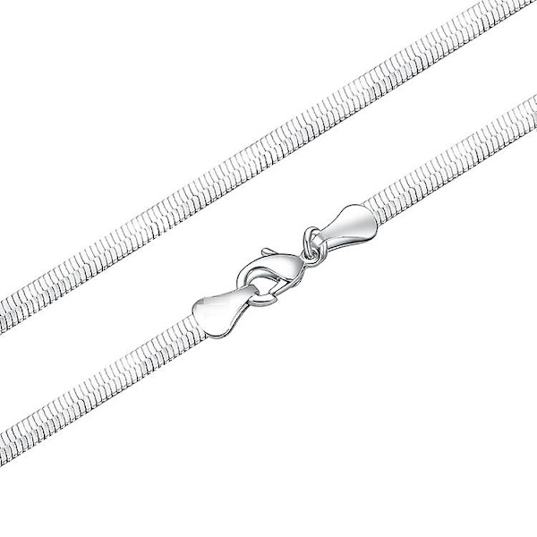 1,5 mm sildeben Flad Snake Magic Chain halskæde til kvinder og mænd