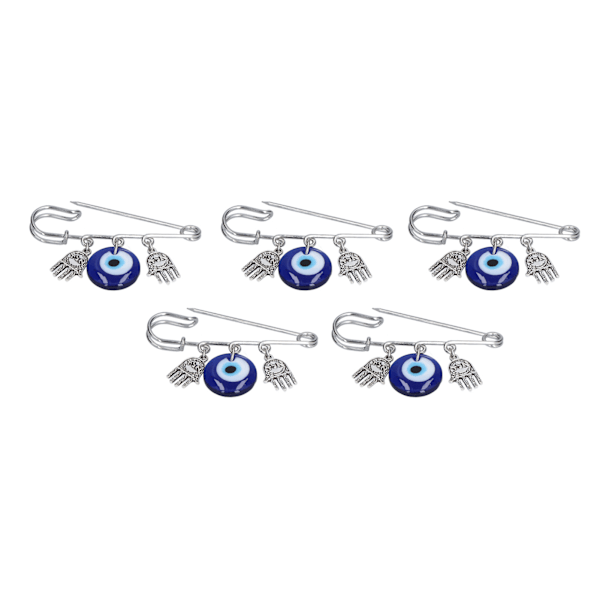 Set med 5 onda ögonstift: Unik design, premiumkvalitet, hållbara broscher för hemmet, fester och dejter