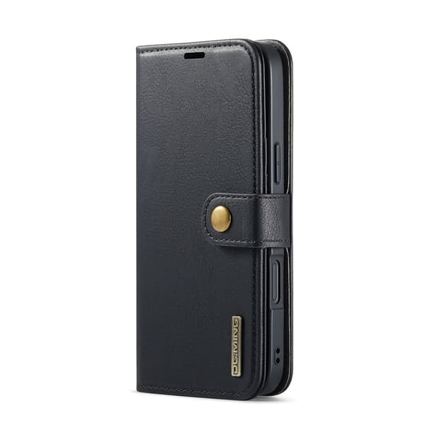 DG MING iPhone 17 2-i-1 Magnet Plånboksfodral - Svart Svart black