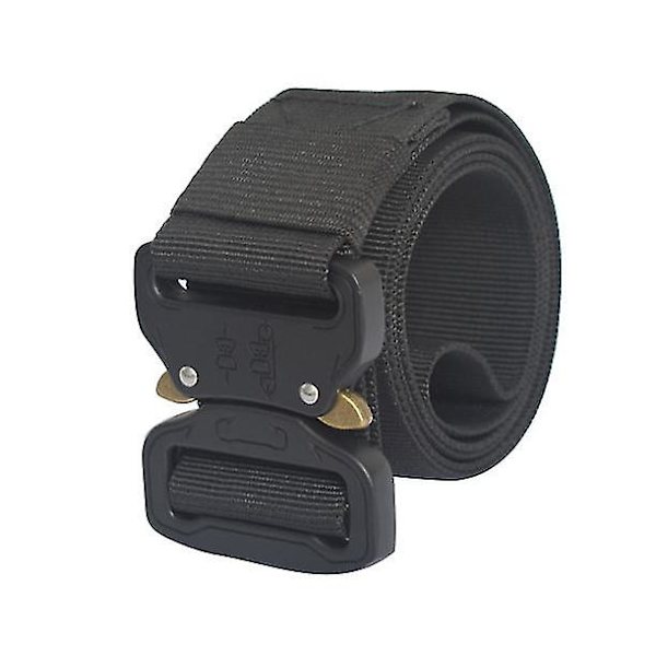 Män Combat Army Nylon Spänne Midjebälte Black