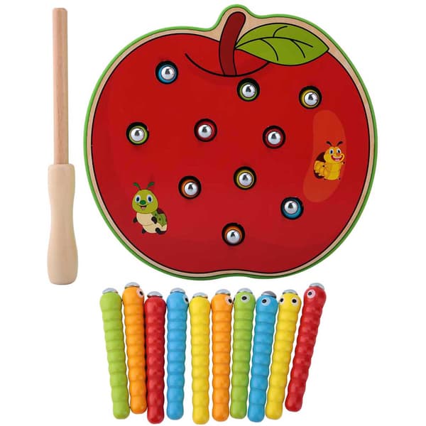 Magnetisk Orm Treleke Eple Pedagogisk Intelligensutvikling Leker for Barn