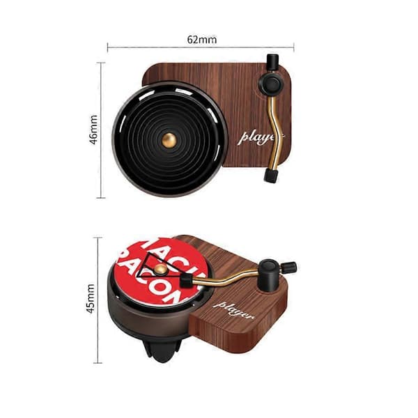 Bil Retro Stonego platespiller ventilasjonsuttak aromaterapi luftfrisker lukter godt