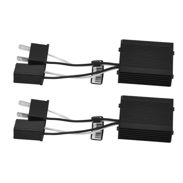 2 stk. LED Forlygte Dekoder Anti Jamming Aluminium Skal Bil LED Anti Flicker Canbus Dekoder 9-16V