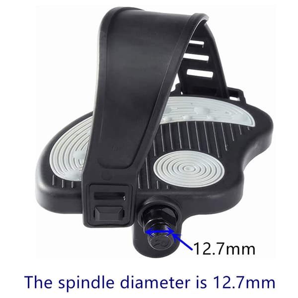 Skridsikre cykelpedaler med tåclips og stropper 1 par