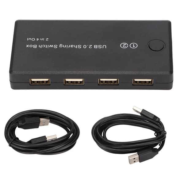 USB 2.0 Switch Selector 2 Inngang 4 Utgang Høy Kompatibilitet Datamaskin Perifer Bryteradapter