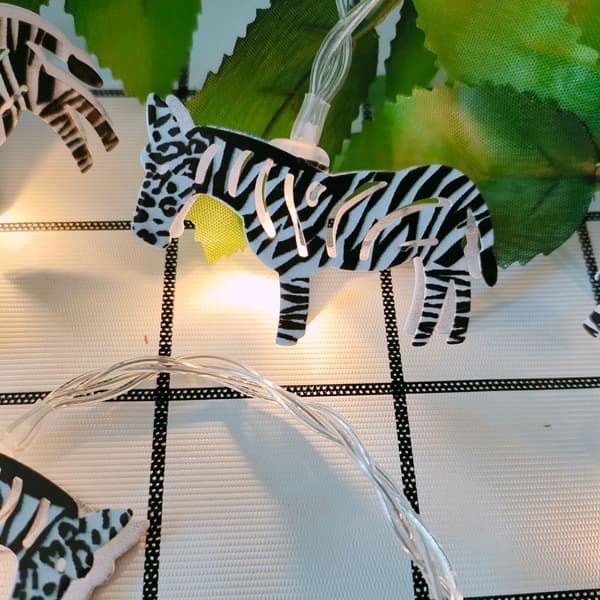 Søde Dyre Zebra LED Lyskæde til Børneværelse Fe Dekoration