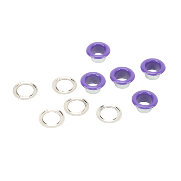 500 set 8mm runda kopparöglor i livfull lila färg - Multifunktionellt öljettkit för reparation, dekoration och gör-det-själv-projekt