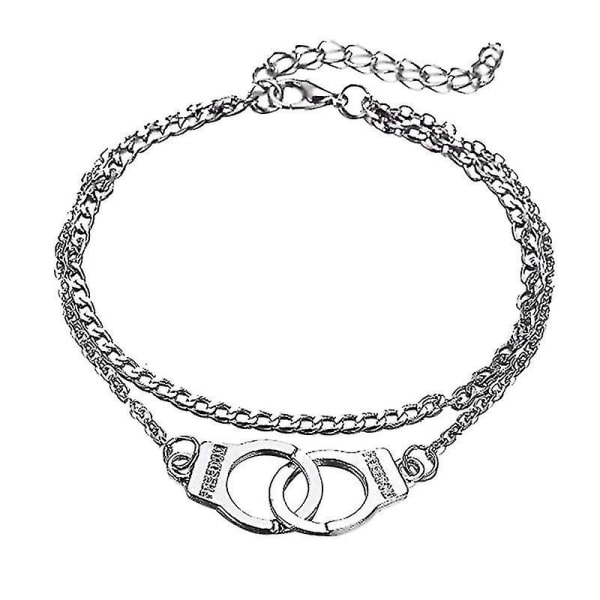 Guld Silver Handbojor Anklet Par Beach Anklet silver