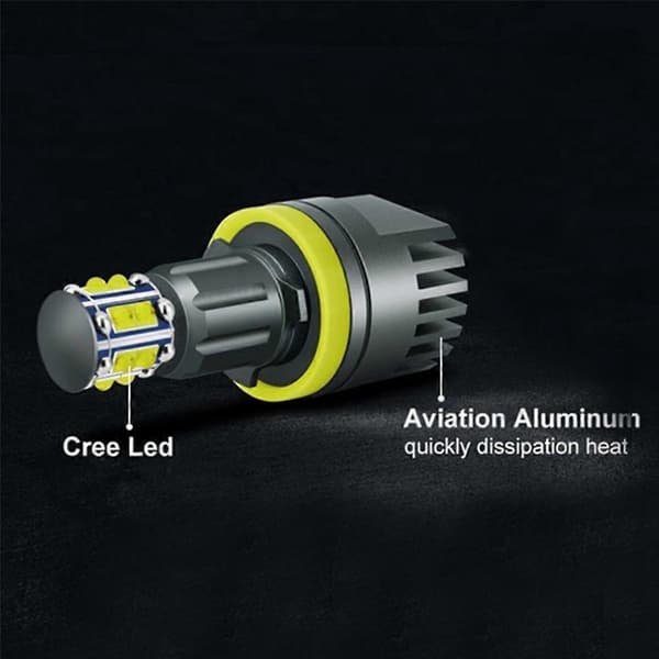 [DT]H8 Forlygtepære 6000K 120W LED Angel Eyes Lys Canbus til E60 E61 E63 X5 E70 X6 E71 E90 E91 E92