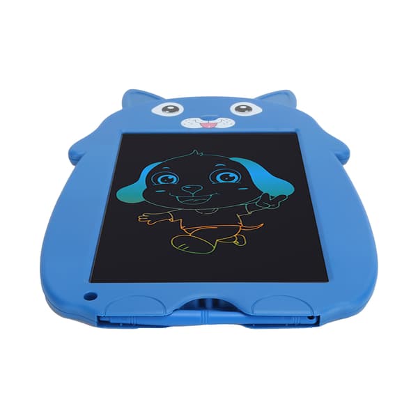Børne LCD Tegnetablet 9 Tommer Digital Doodle Board Sletbar Farverig Malepude Hundeformet Blå