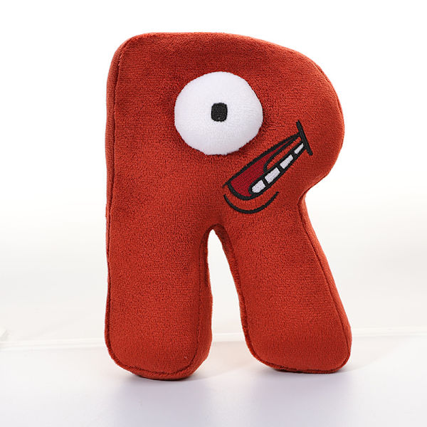 20 cm Alphabet Lore plysch kudde docka LetterR