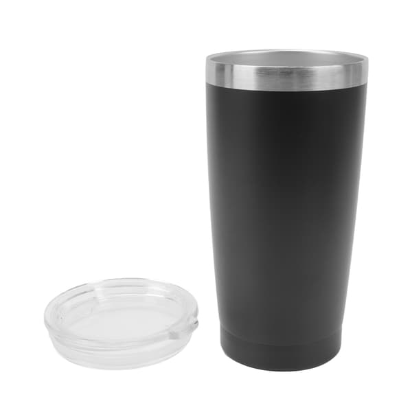 20oz Rustfri Stål Isoleret Kaffekrus Vandflaske Holder Koldt Varmt Sort