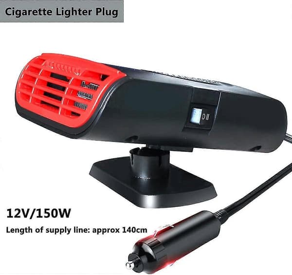 Bilvarmer - 2-i-1 12V Bilvarmer/aromaterapi-renser Bilfrontrute Defroster Varmer