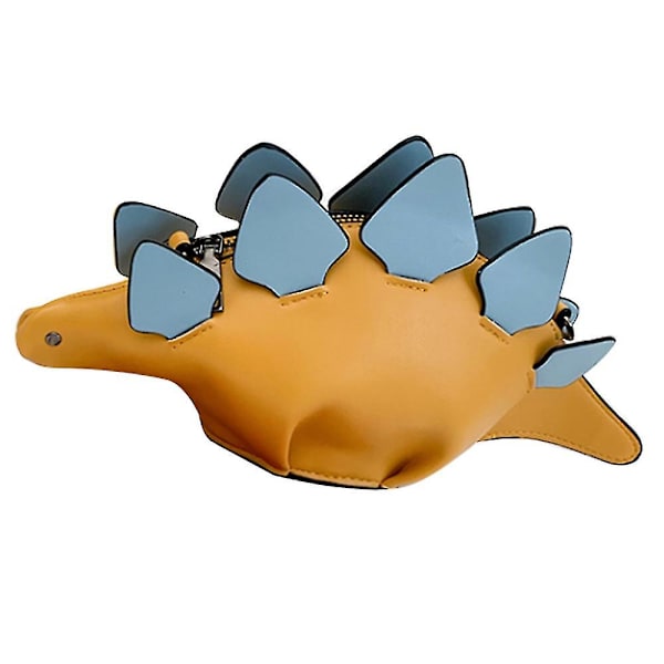 Dinosaur axelväskor,pu Stegosaurus Crossbody-väska för flicka Yellow