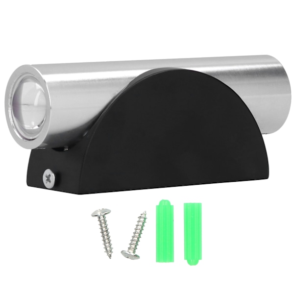 2W Dobbelthodet LED Vegglampe for Hjemmebar og Verandadekor (AC85265V, Gult Lys)