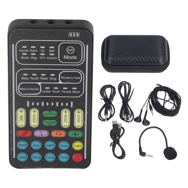 Beardboard Mini Lydkort med Stemmeskifter for Gaming Streaming og Engelsk Innspilling