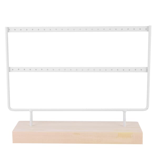 Metall Smykke Display Stativ Organizer 46 Hull Hvit