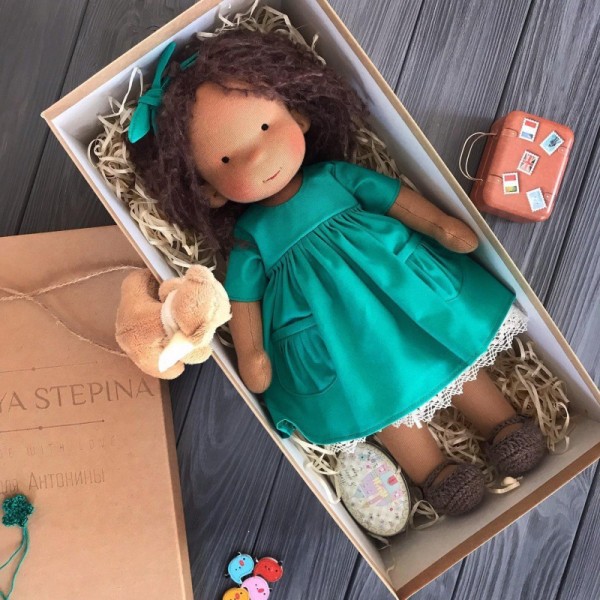 Waldorf Doll Plysch Baby Doll Handgjord plyschdocka med kläder style 5