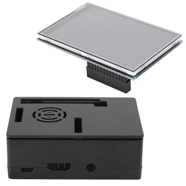 Raspberry Pi 3 B ABS Skalfodral 3,5 tums pekskärmstillbehörssats
