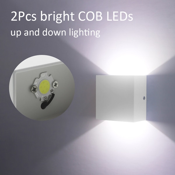 Moderne 6W Cube COB LED Vegglamper for Ganger, Trapper, Soverom og Verandaer - AC 85-265V