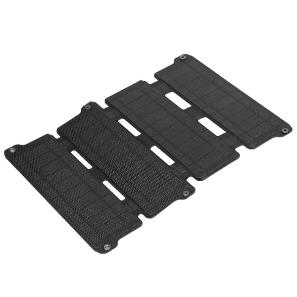 14W 5V ETFE Sammenleggbart Solcellepanel Utendørs Lading Dobbel USB IPX6 Vanntett Svart