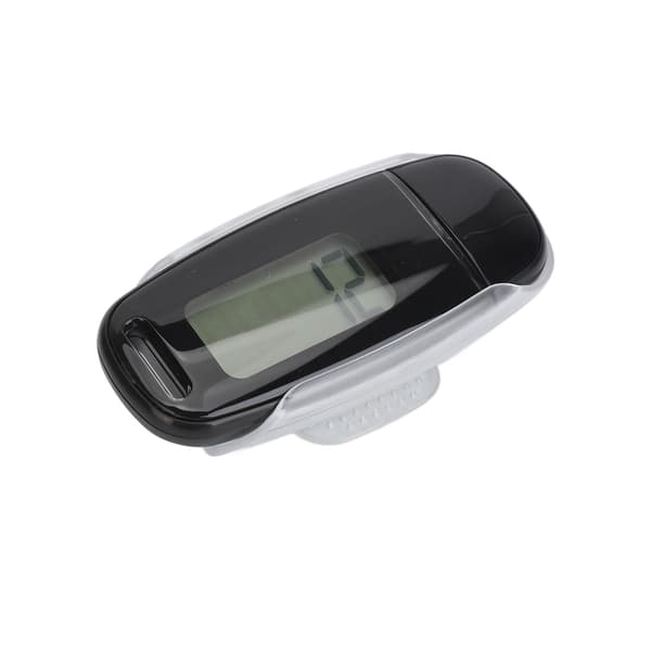Stor LCD USB Genopladelig Skridttæller til Kvinder Mænd Børn Sort