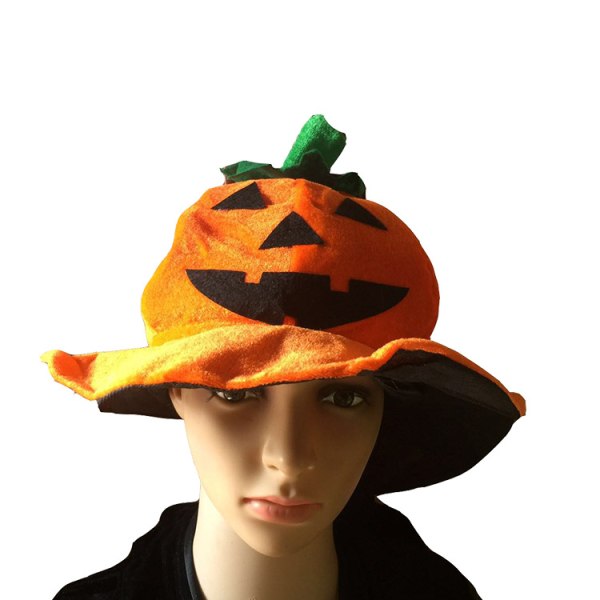 Halloween Pumpa Hatt Söt Lantern Hat Plysch Pumpa Head Hat