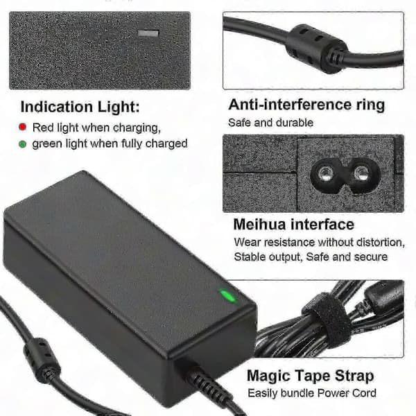 42V 2A strømadapter til 36V 2A elcykeloplader, nce scooter ladekabel, E-Scooter oplader