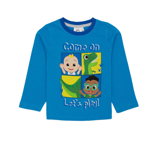 Cocomelon Boys Langermet Pyjamassett 3-4 år Blå 3-4 Years Blue