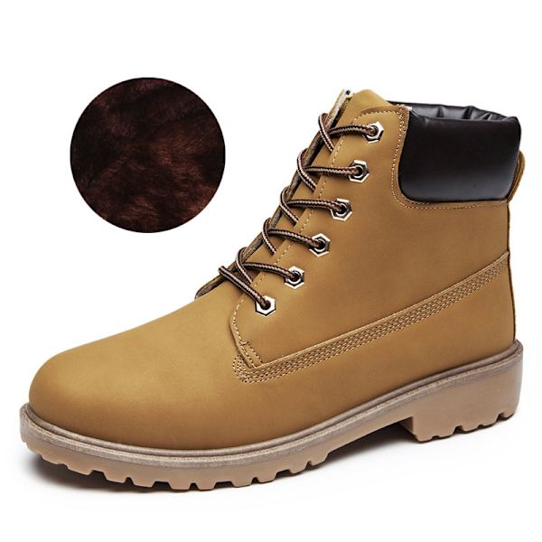 KvinnaEarlWinteShoeFlaHeeBootKeeWarBoots yellow 42
