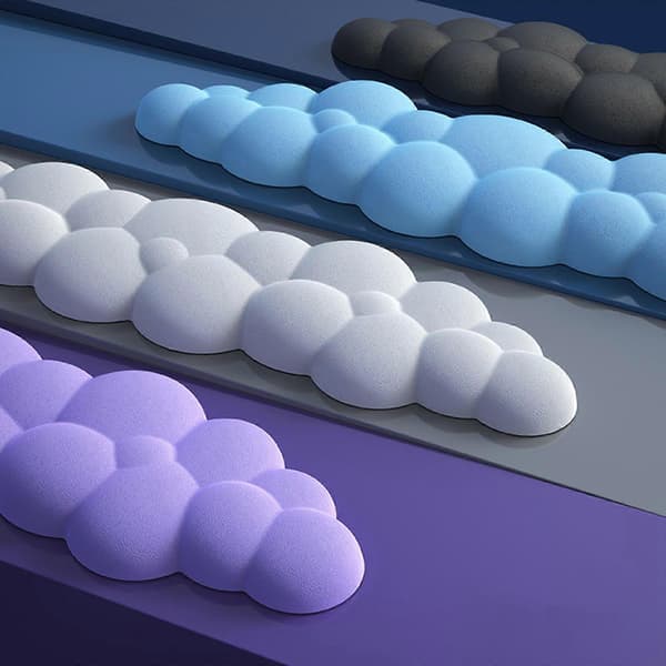 Skyformet tastatur- og musehåndledsstøttepude Musemåtte skridsikker base, perfekt til kontor- og gamingmusemåtte lilla Purple