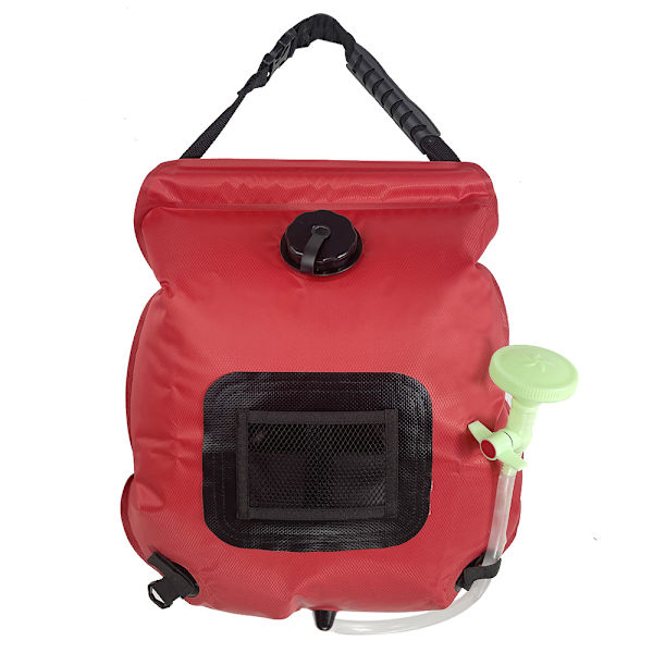 20L utomhus solvattensäck Camping badväska red