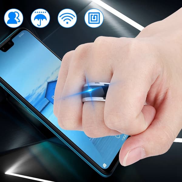 Universal NFC Smart Ring Størrelse 7 for Mobiltelefoner