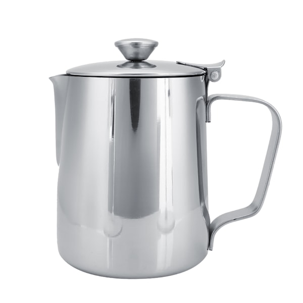 Melkekanne i rustfritt stål med lokk for Latte Art – 350 ml kaffekopp