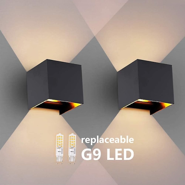 Led vägglampor inomhus upp och ner vägglampa Dimbar för sovrum