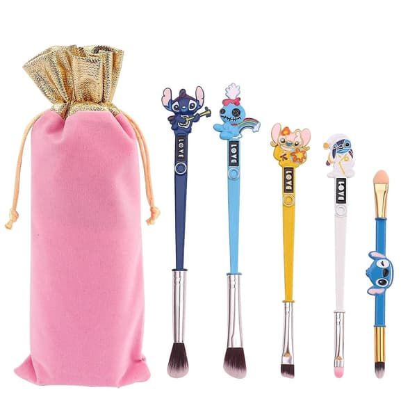 5 stk. Stitch-tema kosmetiske børster sæt, Interstellar Baby Makeupbørster