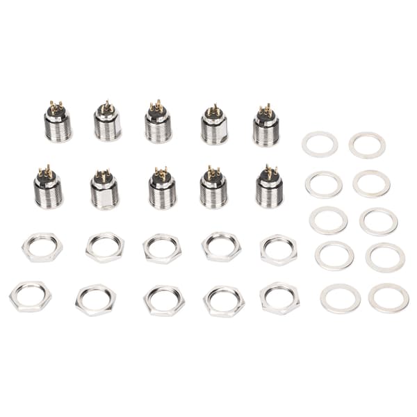 10 st XLR Hane Uttag 4 Pin Metallpanelmontering Mikrofon Ljudkontakt Jack