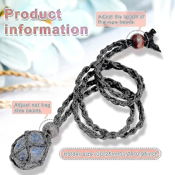 3st Halsband Sladd Tom Sten Hållare Kristall Halsband hänge