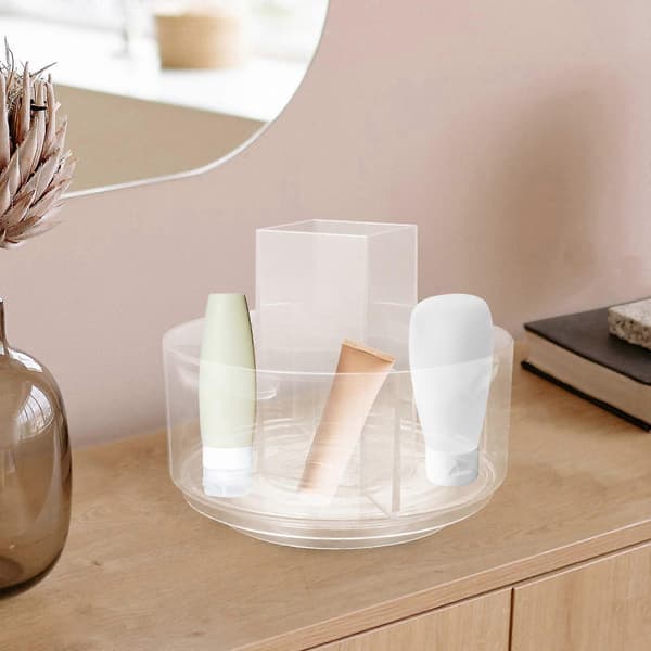 Bordkosmetikstativ Roterbart Kosmetikstativ 360 Graders Roterende Makeup Organizer
