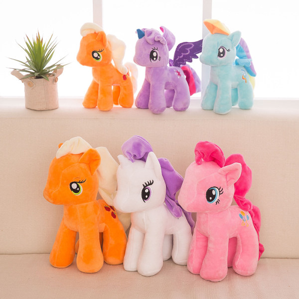 Klassisk ponny poly plyschleksak blue pony 30cm