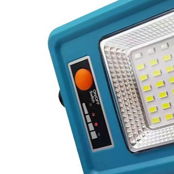 \"Blå bærbar solcellelampe med litiumbatteri til udendørs camping - multifunktionel nødbelysning\"
