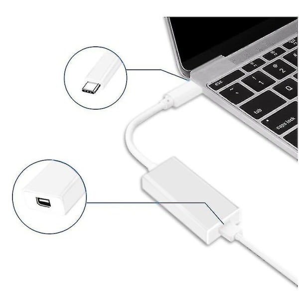 【DENGTU】1x Thunderbolt 3 til Thunderbolt 2 Adapter Type C Kabel USB til Macbook Air Pro