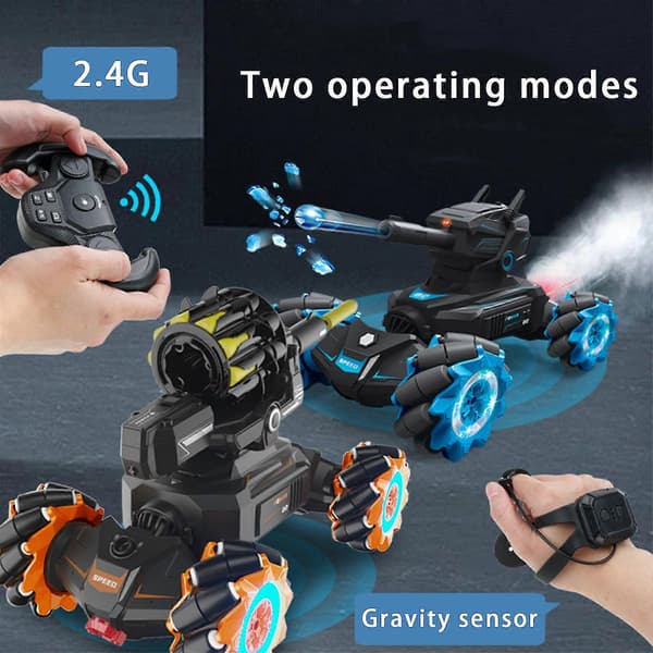 RC-bil fjernkontrollbil for barn bevegelsessensor fjernkontroll crawler, 2,4 GHz transform RC stuntbil, gave til gutter og jenter Orange