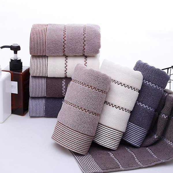 3-delad set av ren bomullshandduk, ansiktshandduk 3 colors 3pcs