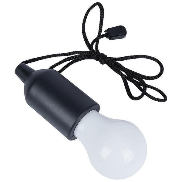 LED-lampe i pæreform med 90 cm ledning for camping